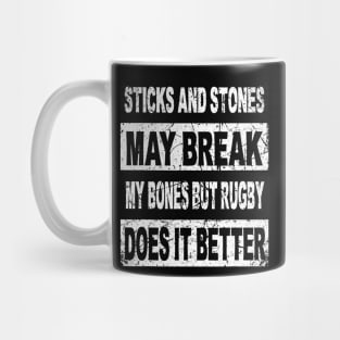 Retro Rugby Shirt Rugby Players Rugby Balls Men Women Kids Mug